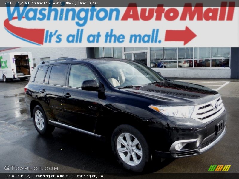 Black / Sand Beige 2013 Toyota Highlander SE 4WD