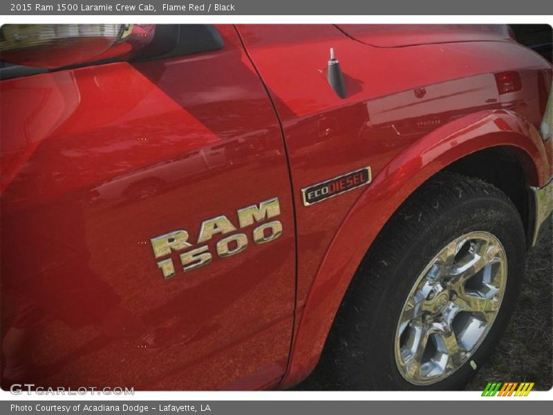Flame Red / Black 2015 Ram 1500 Laramie Crew Cab