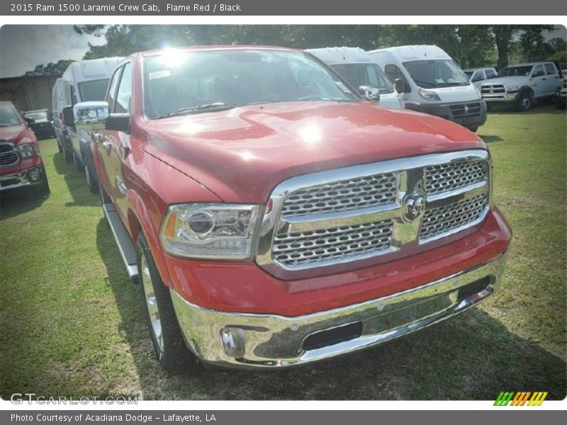 Flame Red / Black 2015 Ram 1500 Laramie Crew Cab