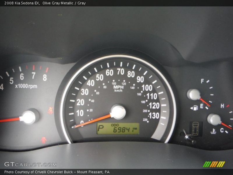 Olive Gray Metallic / Gray 2008 Kia Sedona EX