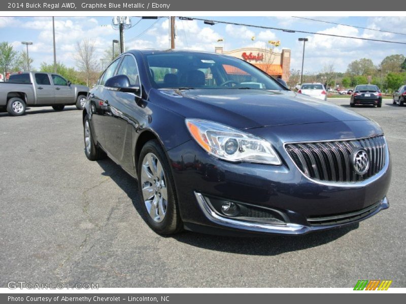 Graphite Blue Metallic / Ebony 2014 Buick Regal AWD