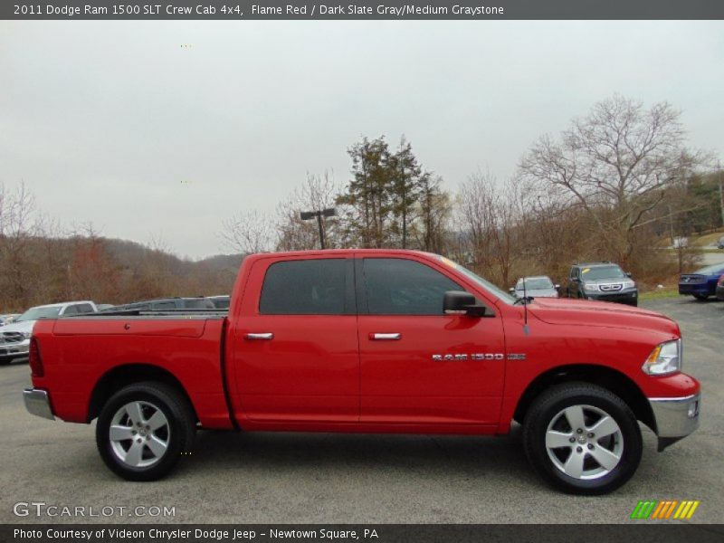 Flame Red / Dark Slate Gray/Medium Graystone 2011 Dodge Ram 1500 SLT Crew Cab 4x4
