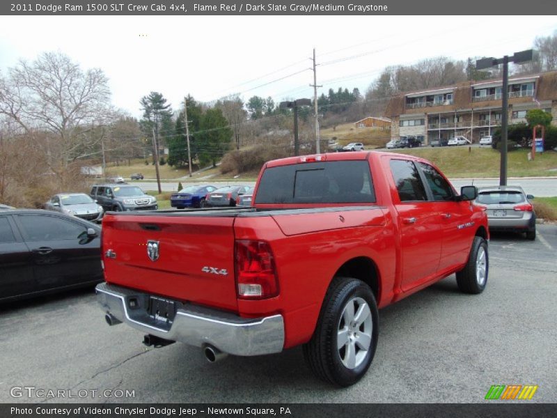 Flame Red / Dark Slate Gray/Medium Graystone 2011 Dodge Ram 1500 SLT Crew Cab 4x4