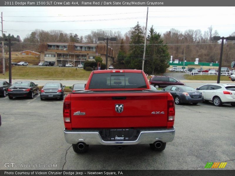 Flame Red / Dark Slate Gray/Medium Graystone 2011 Dodge Ram 1500 SLT Crew Cab 4x4