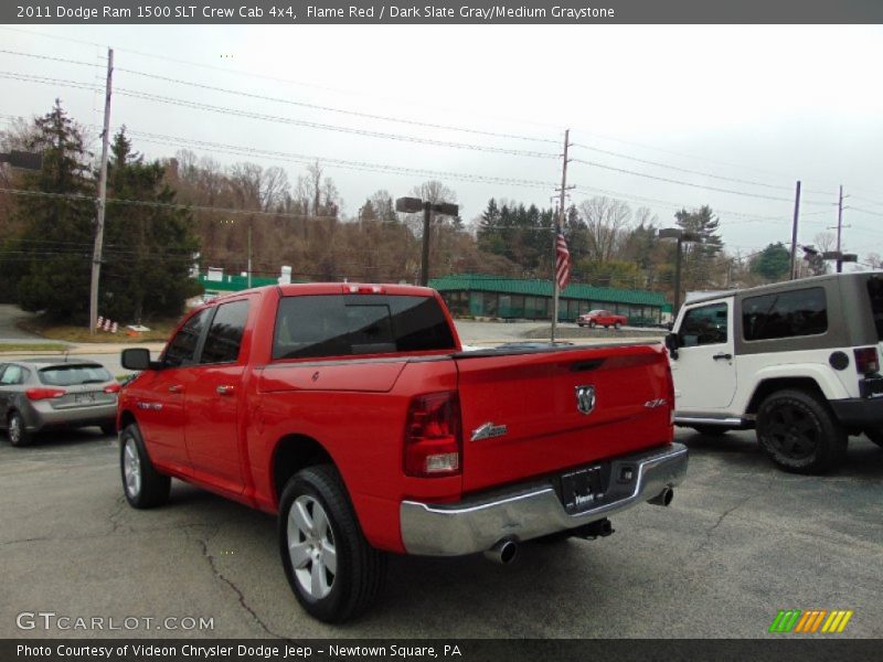 Flame Red / Dark Slate Gray/Medium Graystone 2011 Dodge Ram 1500 SLT Crew Cab 4x4