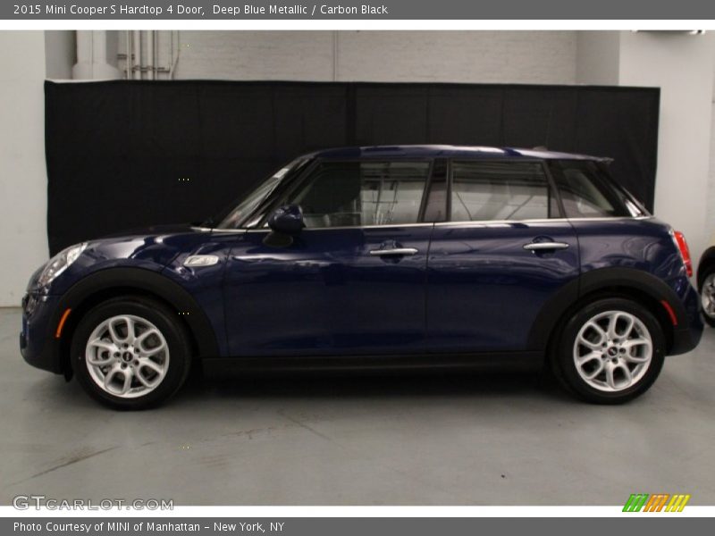Deep Blue Metallic / Carbon Black 2015 Mini Cooper S Hardtop 4 Door