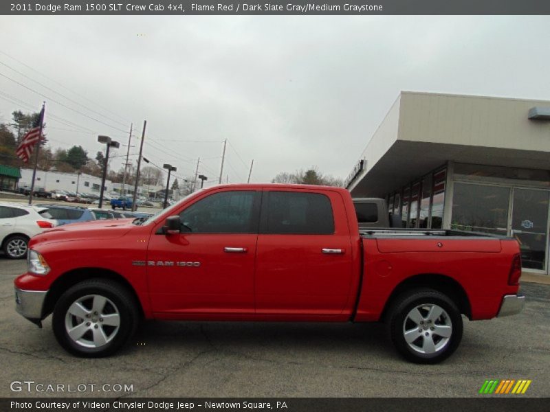 Flame Red / Dark Slate Gray/Medium Graystone 2011 Dodge Ram 1500 SLT Crew Cab 4x4