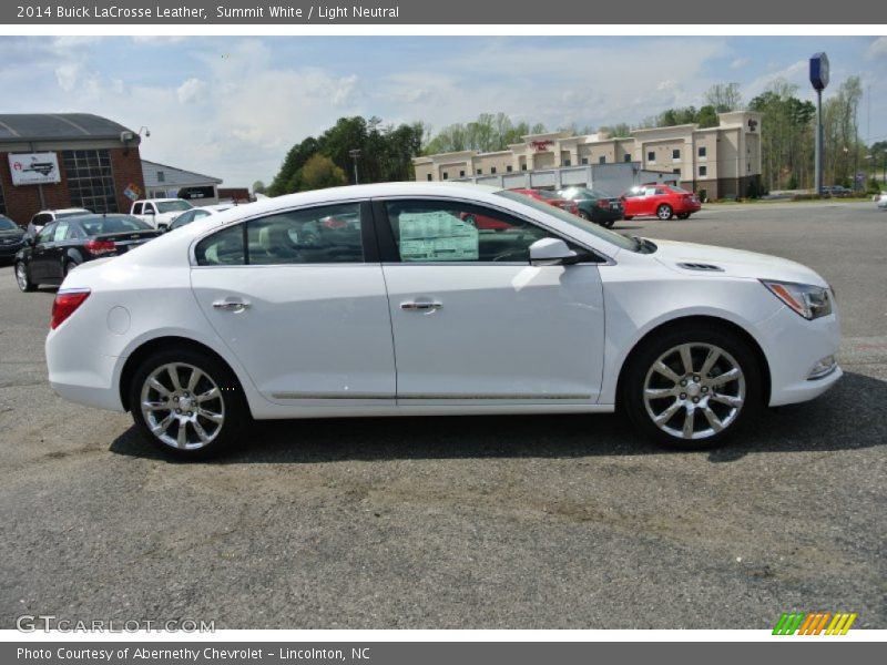 Summit White / Light Neutral 2014 Buick LaCrosse Leather