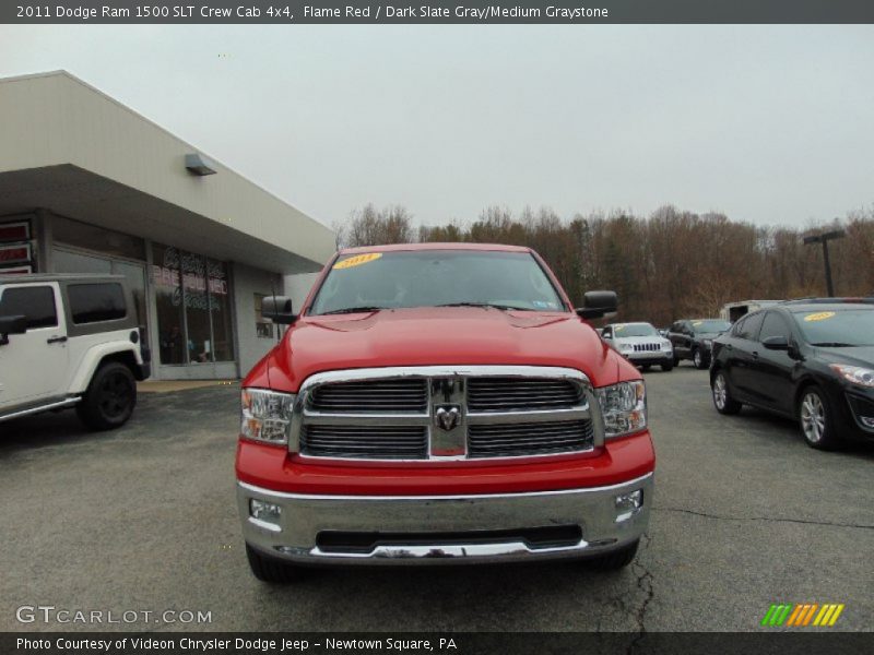 Flame Red / Dark Slate Gray/Medium Graystone 2011 Dodge Ram 1500 SLT Crew Cab 4x4