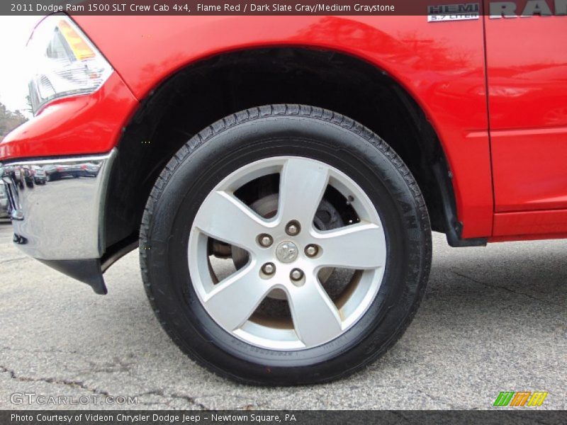 Flame Red / Dark Slate Gray/Medium Graystone 2011 Dodge Ram 1500 SLT Crew Cab 4x4