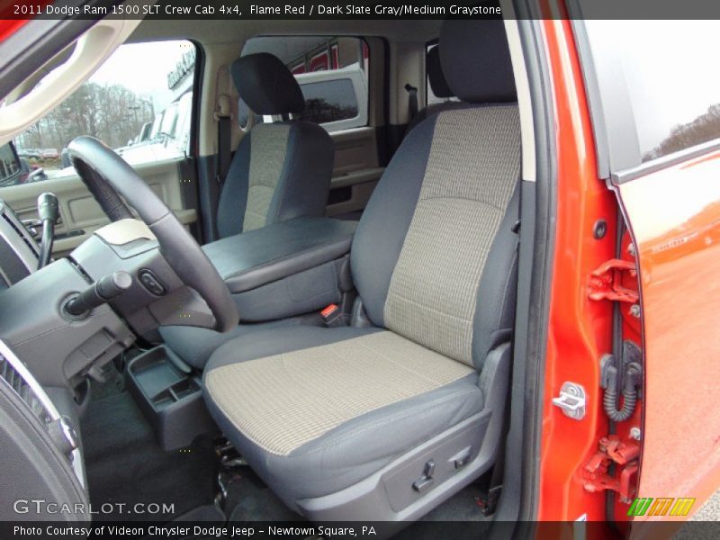 Flame Red / Dark Slate Gray/Medium Graystone 2011 Dodge Ram 1500 SLT Crew Cab 4x4