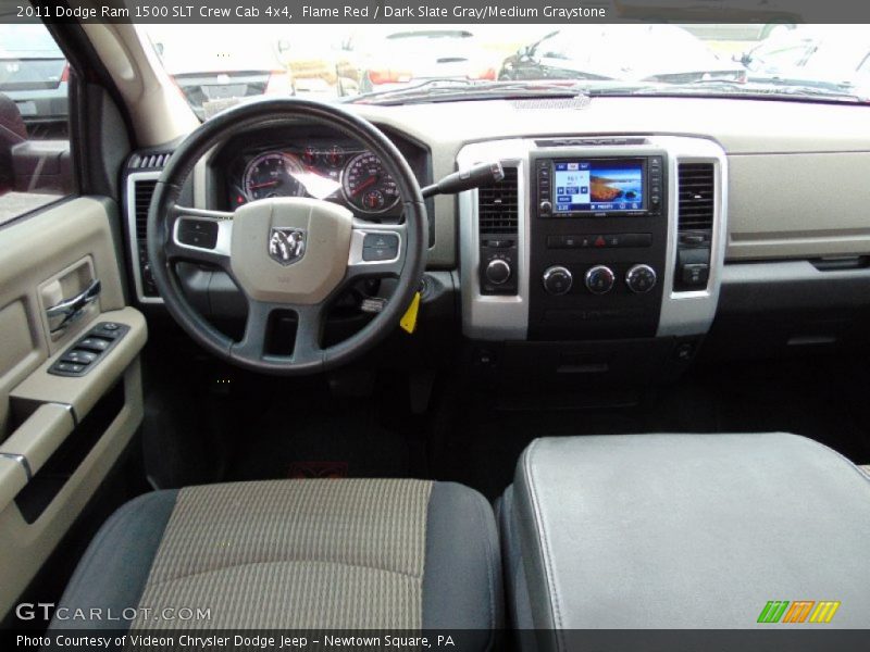 Flame Red / Dark Slate Gray/Medium Graystone 2011 Dodge Ram 1500 SLT Crew Cab 4x4
