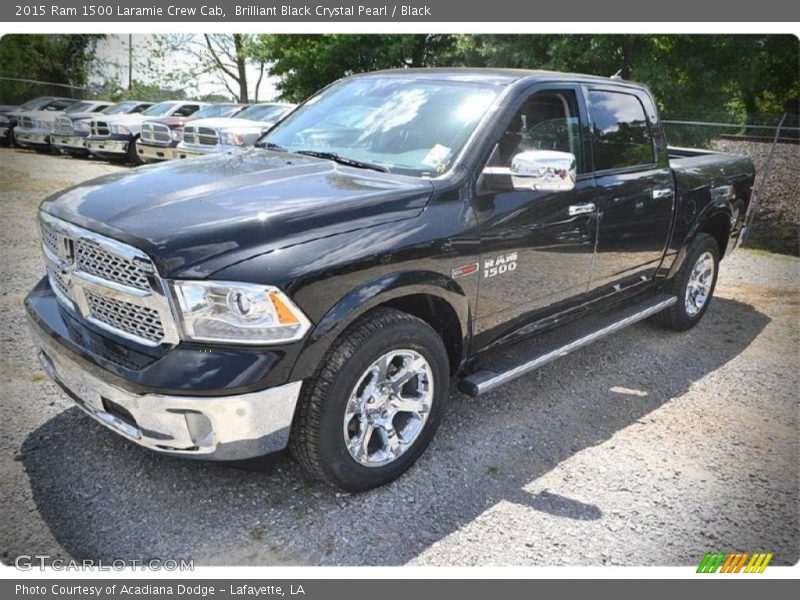 Brilliant Black Crystal Pearl / Black 2015 Ram 1500 Laramie Crew Cab