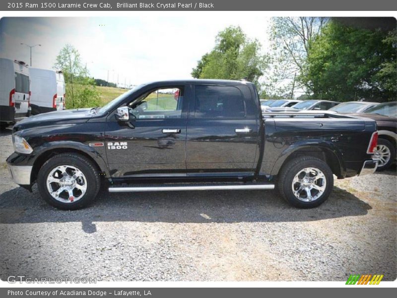 Brilliant Black Crystal Pearl / Black 2015 Ram 1500 Laramie Crew Cab