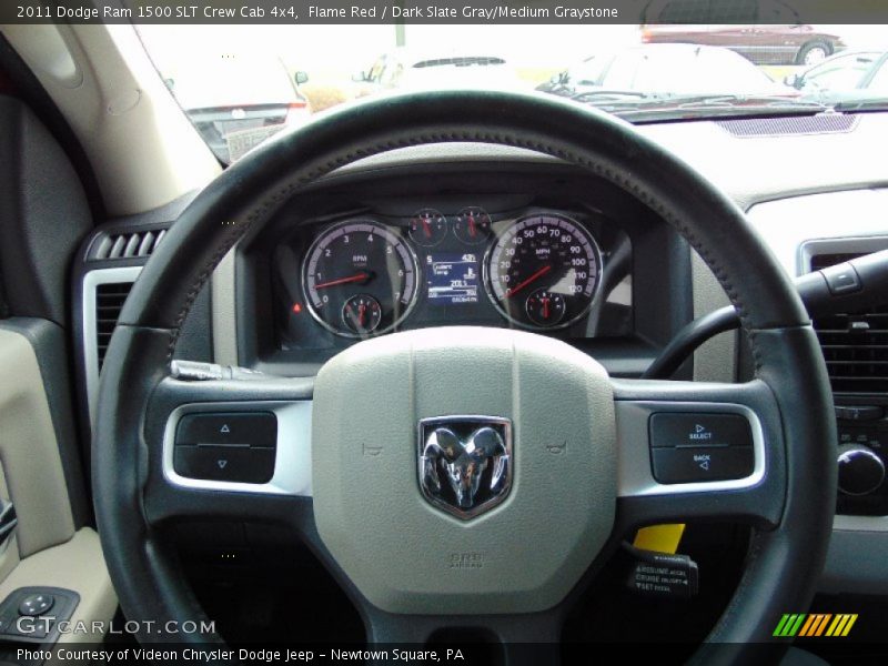 Flame Red / Dark Slate Gray/Medium Graystone 2011 Dodge Ram 1500 SLT Crew Cab 4x4