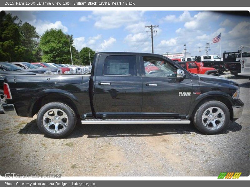 Brilliant Black Crystal Pearl / Black 2015 Ram 1500 Laramie Crew Cab