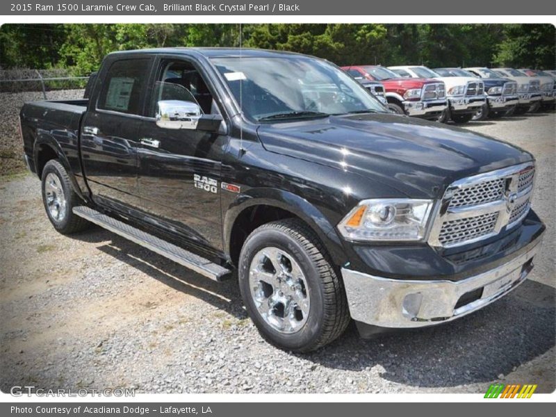 Brilliant Black Crystal Pearl / Black 2015 Ram 1500 Laramie Crew Cab