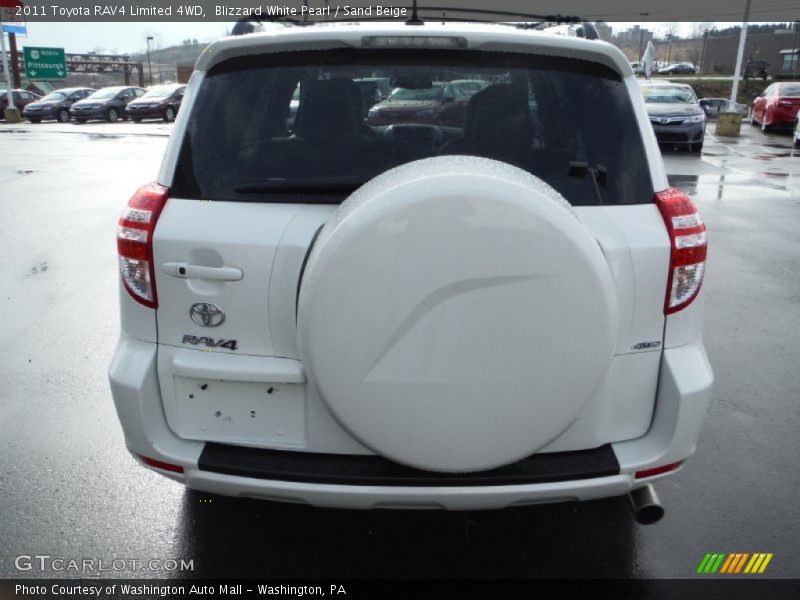 Blizzard White Pearl / Sand Beige 2011 Toyota RAV4 Limited 4WD