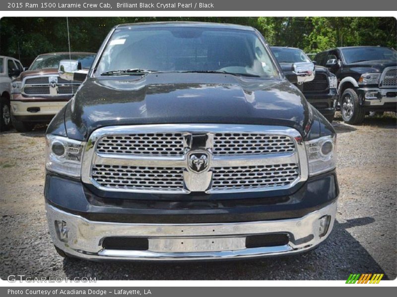 Brilliant Black Crystal Pearl / Black 2015 Ram 1500 Laramie Crew Cab