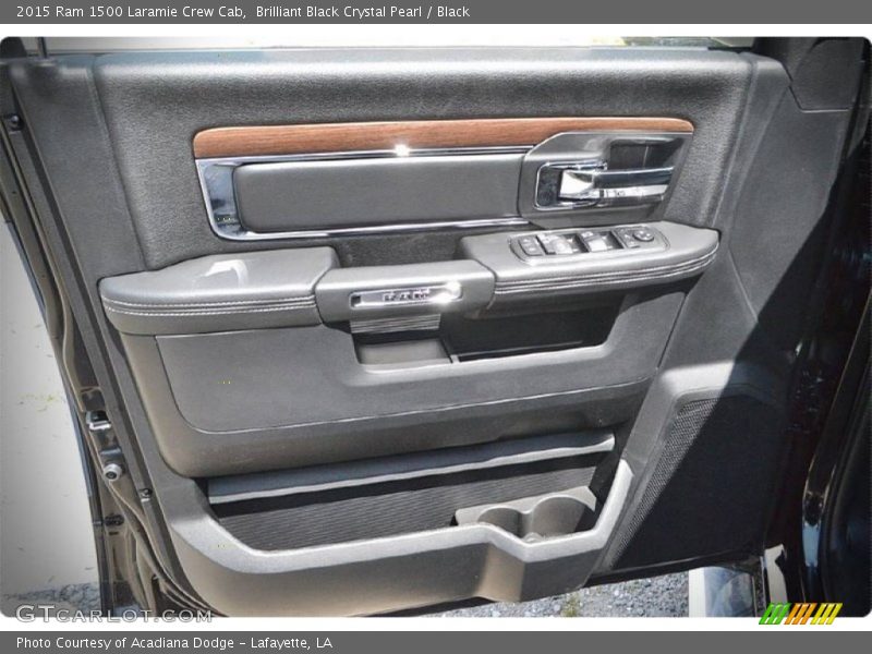 Brilliant Black Crystal Pearl / Black 2015 Ram 1500 Laramie Crew Cab