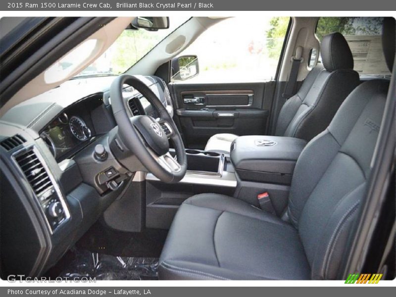 Brilliant Black Crystal Pearl / Black 2015 Ram 1500 Laramie Crew Cab