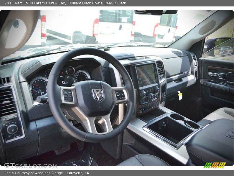 Brilliant Black Crystal Pearl / Black 2015 Ram 1500 Laramie Crew Cab