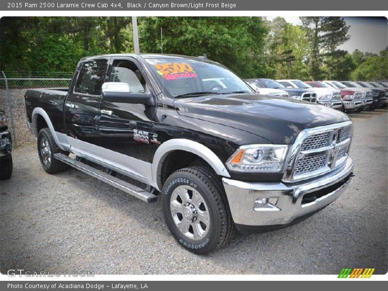 Black / Canyon Brown/Light Frost Beige 2015 Ram 2500 Laramie Crew Cab 4x4