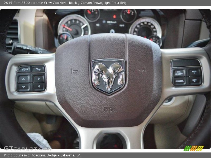 Black / Canyon Brown/Light Frost Beige 2015 Ram 2500 Laramie Crew Cab 4x4