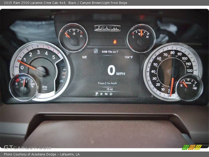 Black / Canyon Brown/Light Frost Beige 2015 Ram 2500 Laramie Crew Cab 4x4