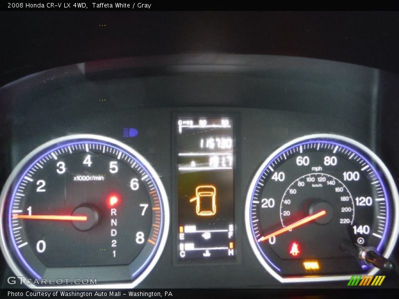 Taffeta White / Gray 2008 Honda CR-V LX 4WD