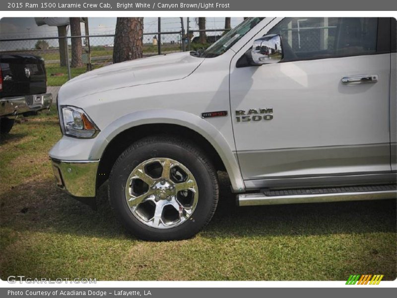 Bright White / Canyon Brown/Light Frost 2015 Ram 1500 Laramie Crew Cab