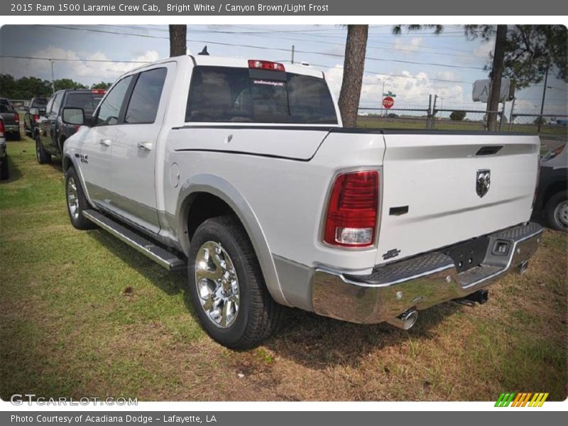 Bright White / Canyon Brown/Light Frost 2015 Ram 1500 Laramie Crew Cab