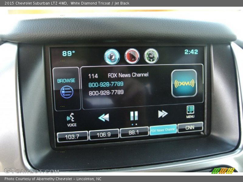 White Diamond Tricoat / Jet Black 2015 Chevrolet Suburban LTZ 4WD