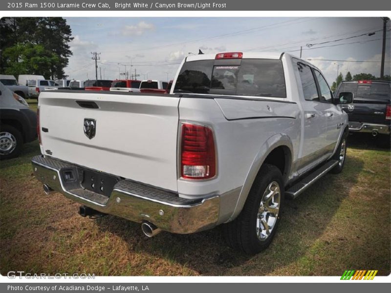 Bright White / Canyon Brown/Light Frost 2015 Ram 1500 Laramie Crew Cab