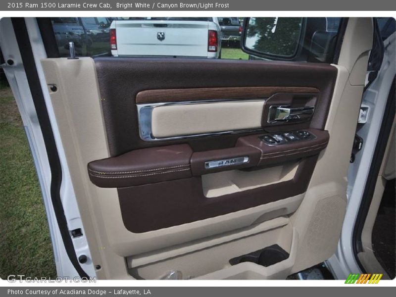 Bright White / Canyon Brown/Light Frost 2015 Ram 1500 Laramie Crew Cab