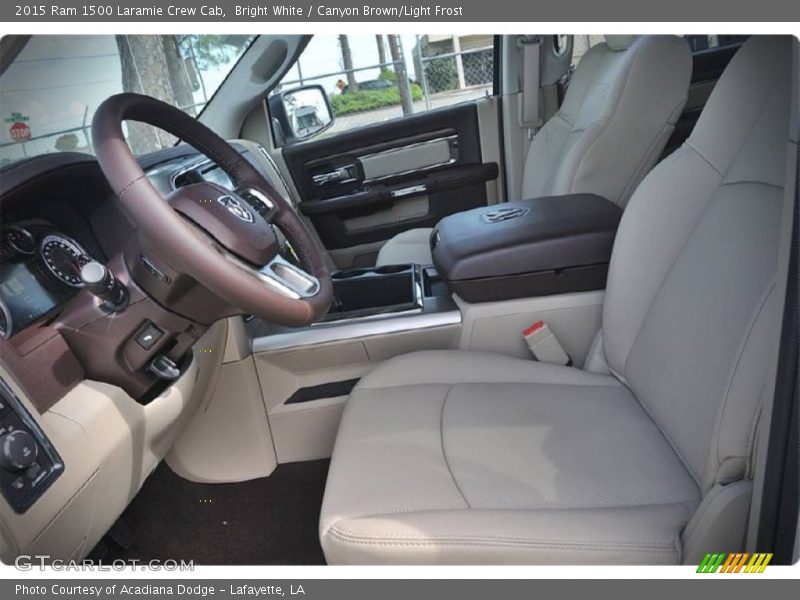 Bright White / Canyon Brown/Light Frost 2015 Ram 1500 Laramie Crew Cab