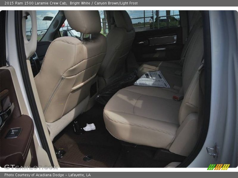 Bright White / Canyon Brown/Light Frost 2015 Ram 1500 Laramie Crew Cab