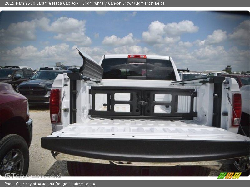 Bright White / Canyon Brown/Light Frost Beige 2015 Ram 2500 Laramie Mega Cab 4x4