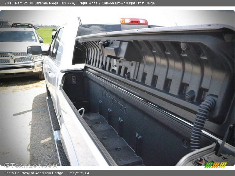 Bright White / Canyon Brown/Light Frost Beige 2015 Ram 2500 Laramie Mega Cab 4x4