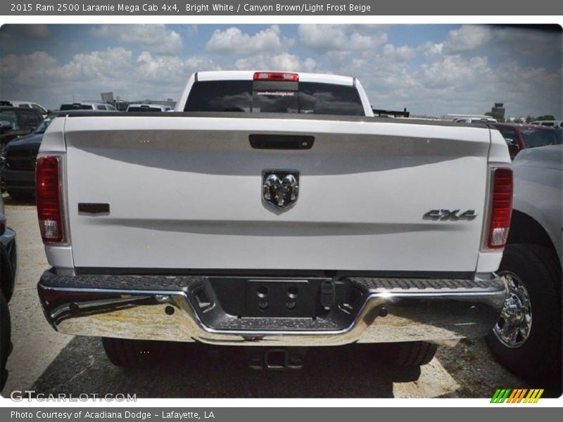 Bright White / Canyon Brown/Light Frost Beige 2015 Ram 2500 Laramie Mega Cab 4x4