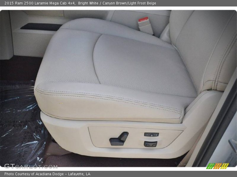 Bright White / Canyon Brown/Light Frost Beige 2015 Ram 2500 Laramie Mega Cab 4x4