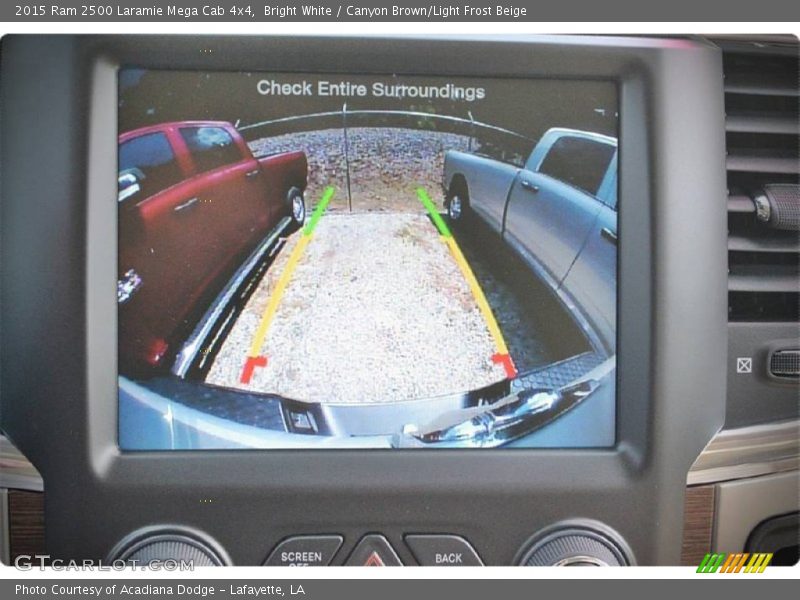 Bright White / Canyon Brown/Light Frost Beige 2015 Ram 2500 Laramie Mega Cab 4x4