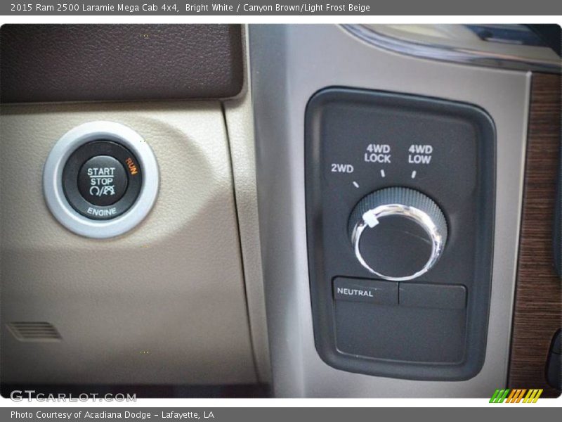 Bright White / Canyon Brown/Light Frost Beige 2015 Ram 2500 Laramie Mega Cab 4x4