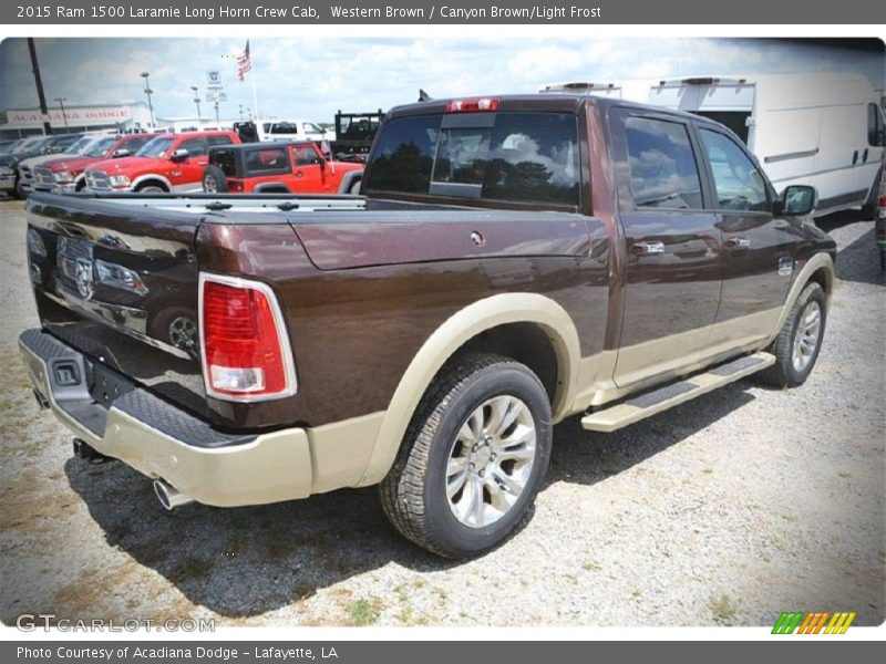 Western Brown / Canyon Brown/Light Frost 2015 Ram 1500 Laramie Long Horn Crew Cab