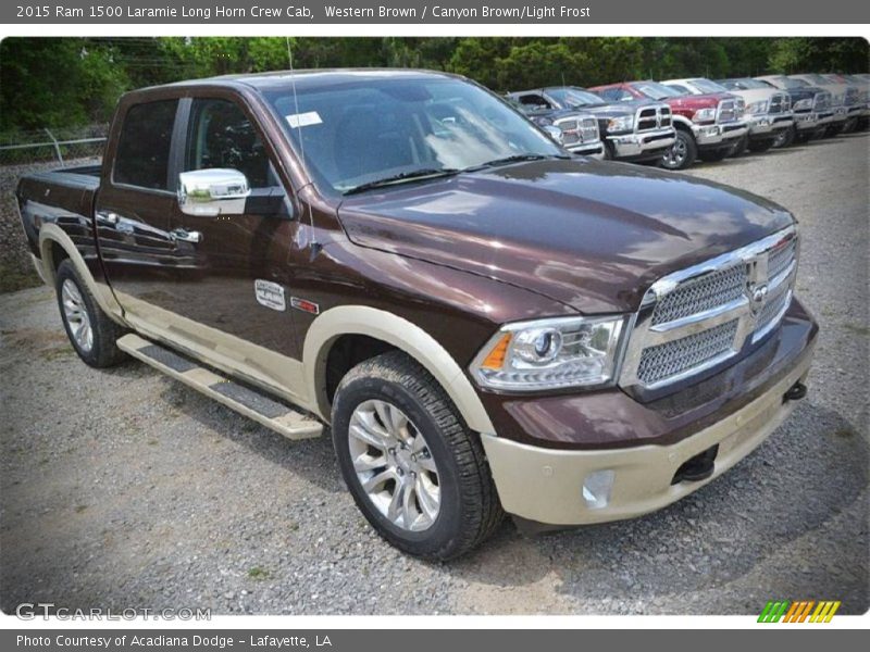Western Brown / Canyon Brown/Light Frost 2015 Ram 1500 Laramie Long Horn Crew Cab