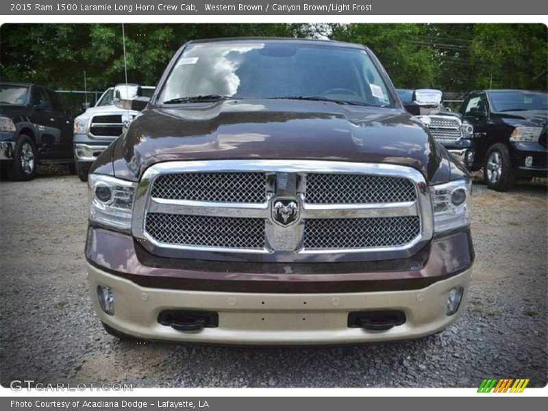 Western Brown / Canyon Brown/Light Frost 2015 Ram 1500 Laramie Long Horn Crew Cab