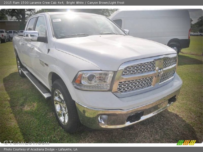 Bright White / Canyon Brown/Light Frost 2015 Ram 1500 Laramie Crew Cab 4x4
