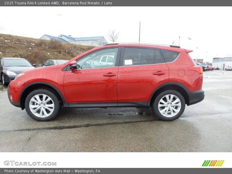 Barcelona Red Metallic / Latte 2015 Toyota RAV4 Limited AWD