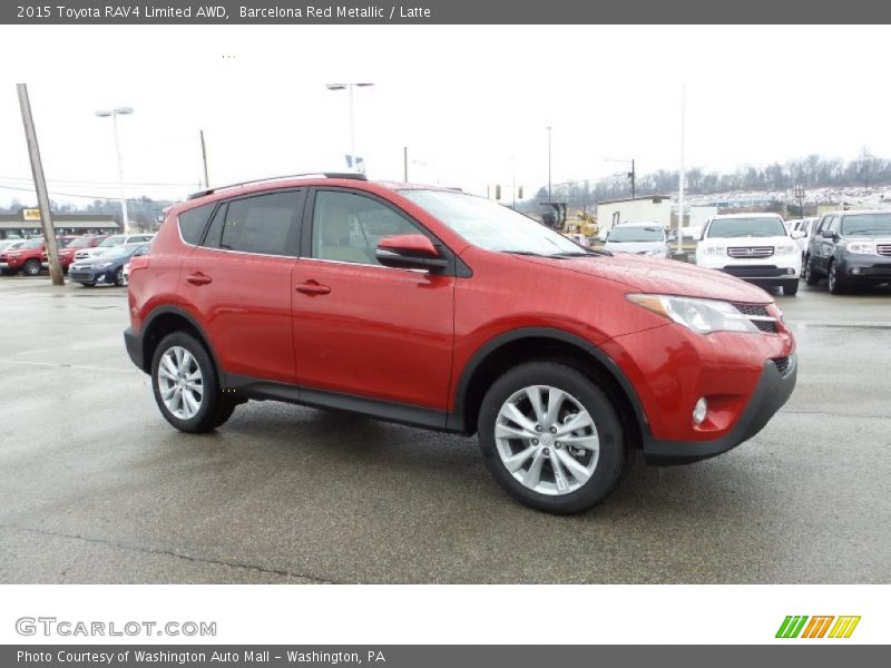 Barcelona Red Metallic / Latte 2015 Toyota RAV4 Limited AWD