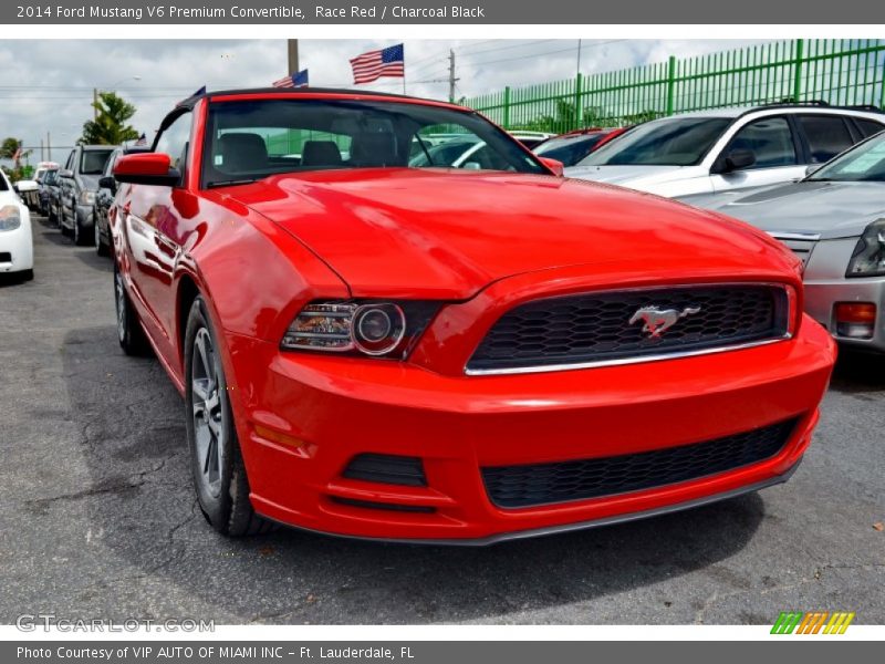 Race Red / Charcoal Black 2014 Ford Mustang V6 Premium Convertible